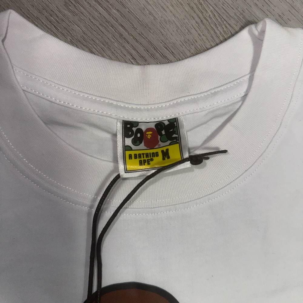 Bape White Camo Ape Head Tee - Picture 3 of 5